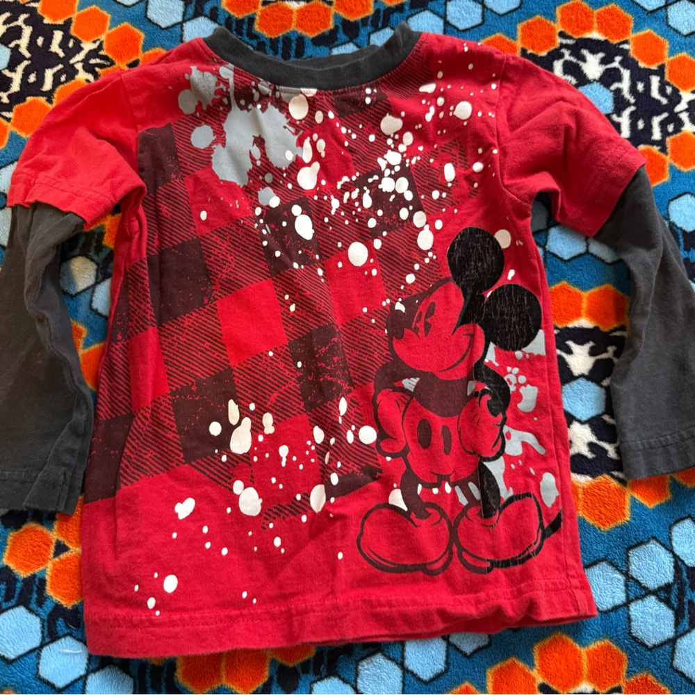 Disney Mickey Mouse Cotton Long Sleeve Tee Boys